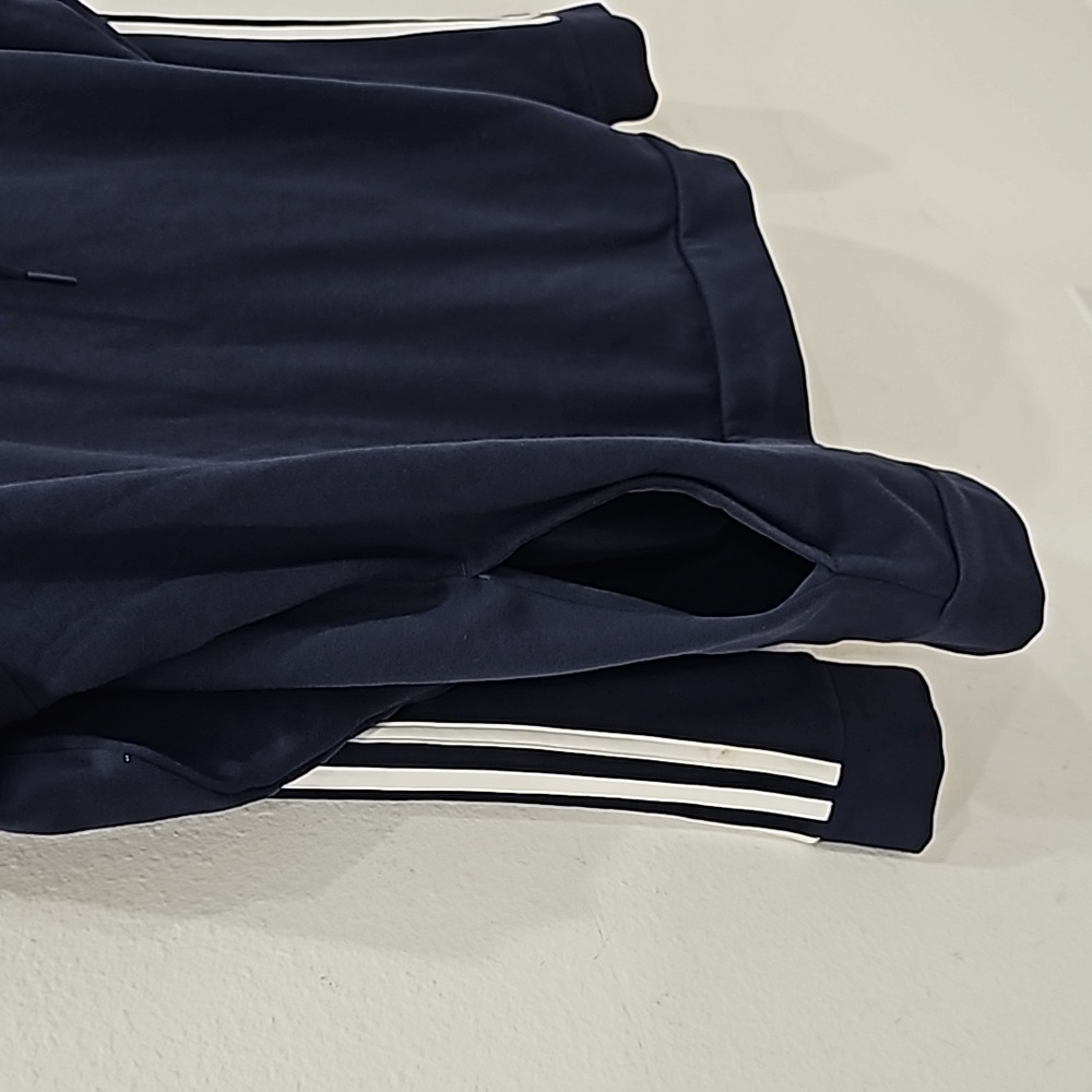 Adidas  Pullover  Mens Sweater  Navy Blue Hoodie Sweatshirt Size L - Picture 6 of 10